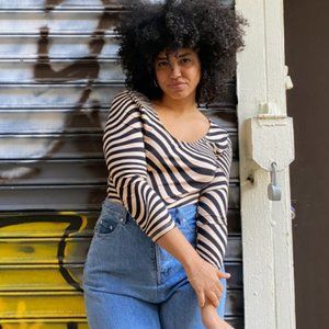 NWT Wray Christa Tee Black Swirl (Sz L)